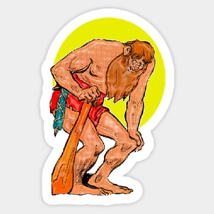 Sad and lonely prehistoric giant Sticker